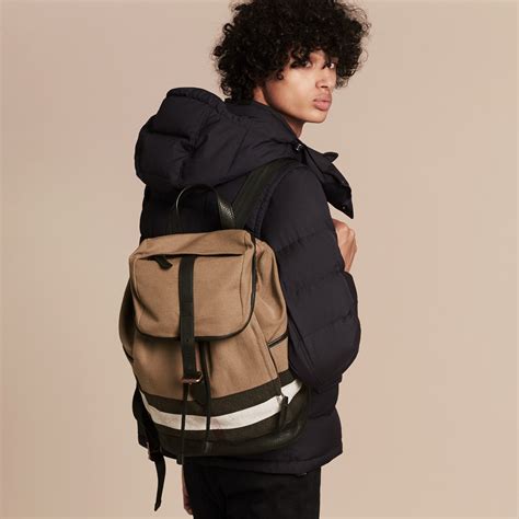 burberry backpack men's|Burberry small canvas check backpack.